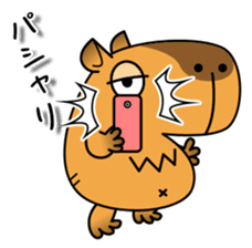 sleepy eyed Capybara sticker #11763577