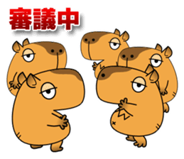 sleepy eyed Capybara sticker #11763583