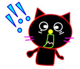 Black cat "Chao Guay" sticker #11763667