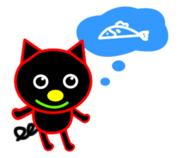 Black cat "Chao Guay" sticker #11763669