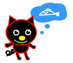 Black cat "Chao Guay" sticker #11763669