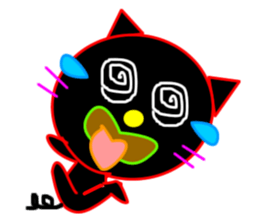 Black cat "Chao Guay" sticker #11763670