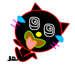 Black cat "Chao Guay" sticker #11763670