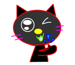 Black cat "Chao Guay" sticker #11763671