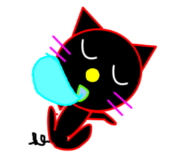 Black cat "Chao Guay" sticker #11763672