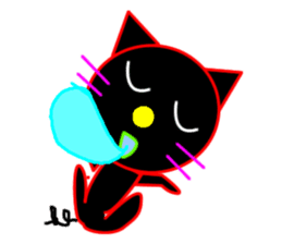 Black cat "Chao Guay" sticker #11763672