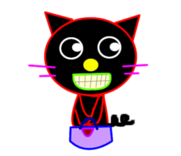Black cat "Chao Guay" sticker #11763673