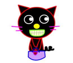 Black cat "Chao Guay" sticker #11763673