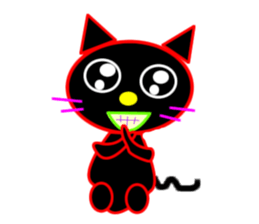 Black cat "Chao Guay" sticker #11763674