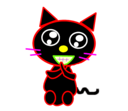 Black cat "Chao Guay" sticker #11763674