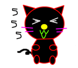 Black cat "Chao Guay" sticker #11763675