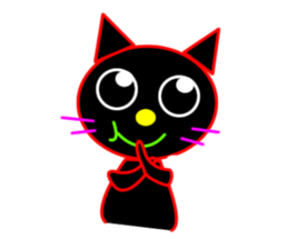 Black cat "Chao Guay" sticker #11763677