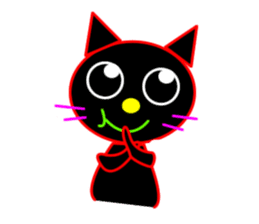 Black cat "Chao Guay" sticker #11763677