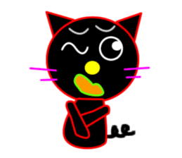 Black cat "Chao Guay" sticker #11763678