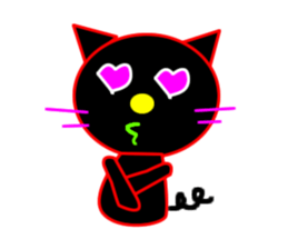 Black cat "Chao Guay" sticker #11763679