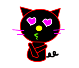 Black cat "Chao Guay" sticker #11763679