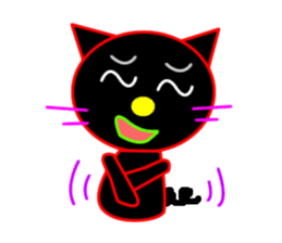 Black cat "Chao Guay" sticker #11763680