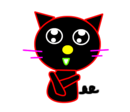 Black cat "Chao Guay" sticker #11763681