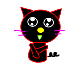 Black cat "Chao Guay" sticker #11763681