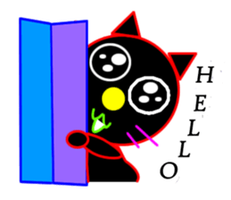 Black cat "Chao Guay" sticker #11763682