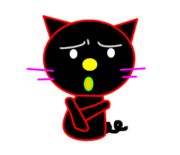 Black cat "Chao Guay" sticker #11763683
