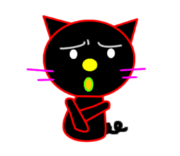 Black cat "Chao Guay" sticker #11763683
