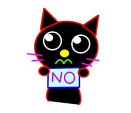 Black cat "Chao Guay" sticker #11763684