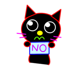 Black cat "Chao Guay" sticker #11763684