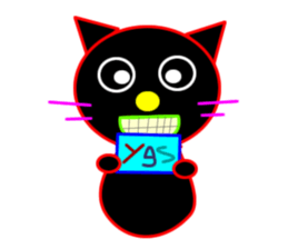 Black cat "Chao Guay" sticker #11763685