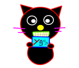 Black cat "Chao Guay" sticker #11763685
