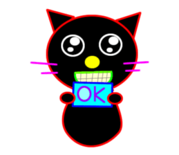 Black cat "Chao Guay" sticker #11763686