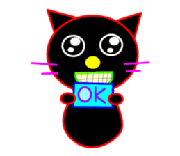 Black cat "Chao Guay" sticker #11763686