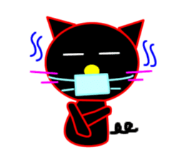 Black cat "Chao Guay" sticker #11763687