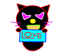 Black cat "Chao Guay" sticker #11763688