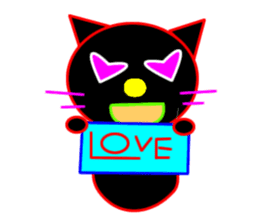 Black cat "Chao Guay" sticker #11763688