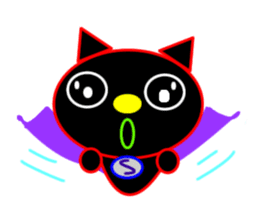Black cat "Chao Guay" sticker #11763689