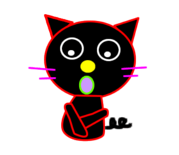 Black cat "Chao Guay" sticker #11763690