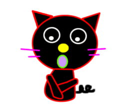 Black cat "Chao Guay" sticker #11763690