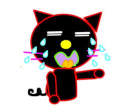 Black cat "Chao Guay" sticker #11763692