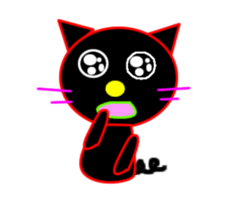 Black cat "Chao Guay" sticker #11763693