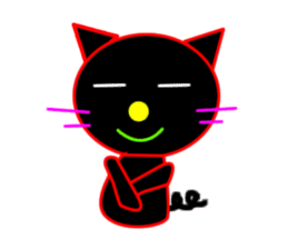 Black cat "Chao Guay" sticker #11763694