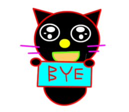 Black cat "Chao Guay" sticker #11763695