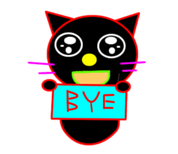 Black cat "Chao Guay" sticker #11763695