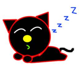 Black cat "Chao Guay" sticker #11763696