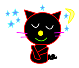Black cat "Chao Guay" sticker #11763697