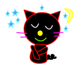 Black cat "Chao Guay" sticker #11763697