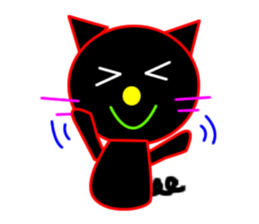 Black cat "Chao Guay" sticker #11763698