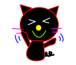Black cat "Chao Guay" sticker #11763698