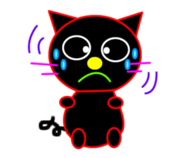 Black cat "Chao Guay" sticker #11763699