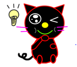 Black cat "Chao Guay" sticker #11763701